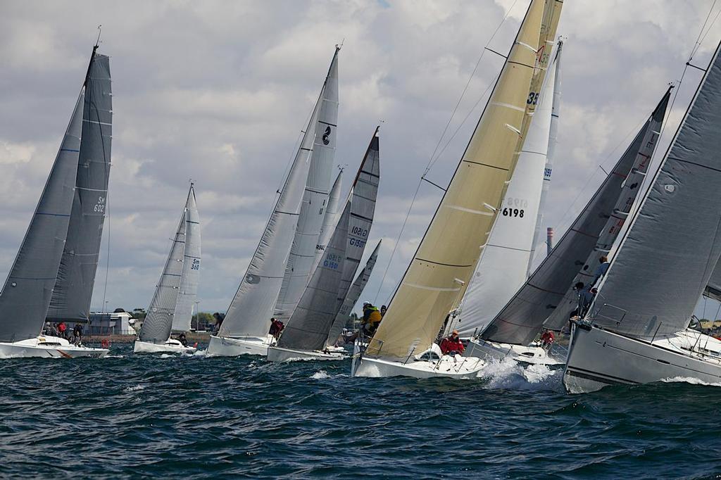 At the start of one of the Division AB races, 2013 Lipton Cup Regatta © Bernie Kaaks